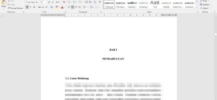 cara mengubah style heading word